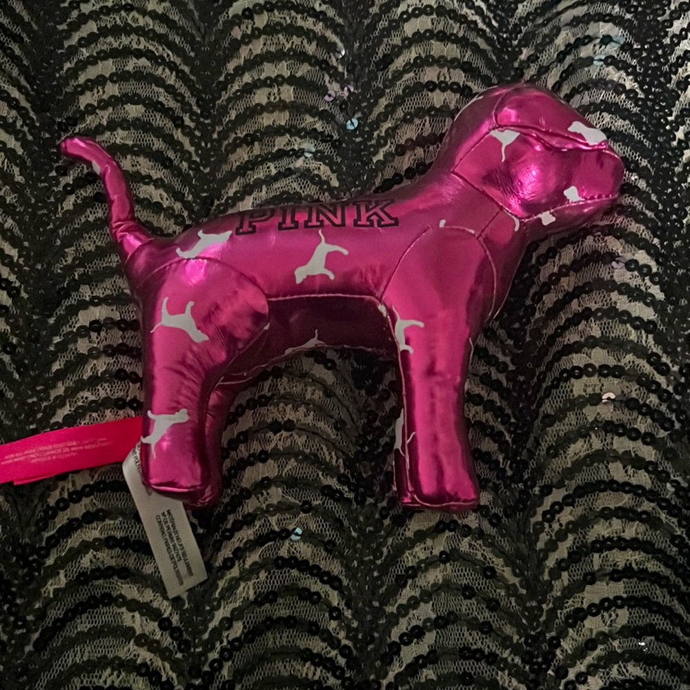 VS Pink Collectable Shiny/Metallic, Hot Pink & White Pup, Excellent Condition